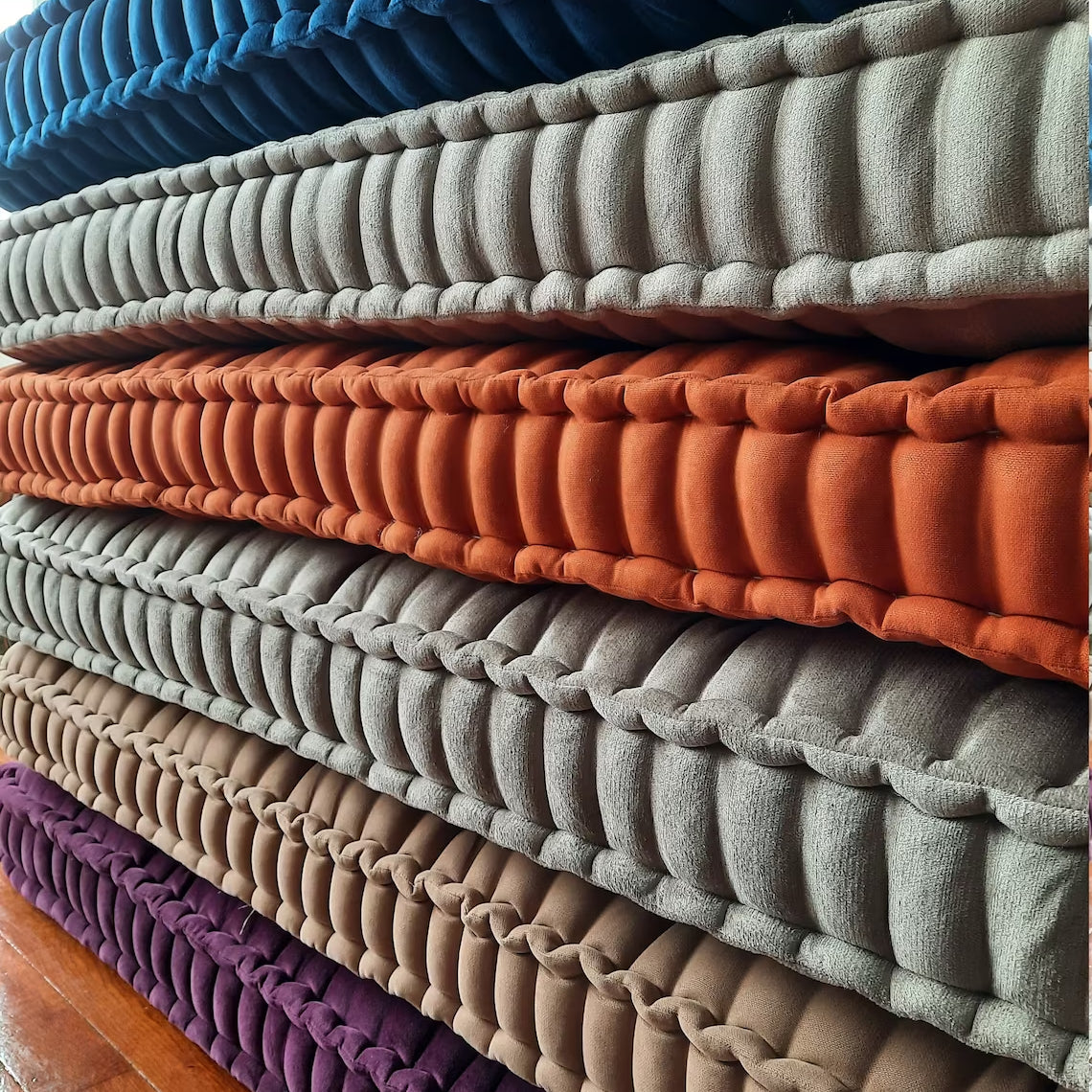 Vallini Velvet Fabric Tufted Cushions