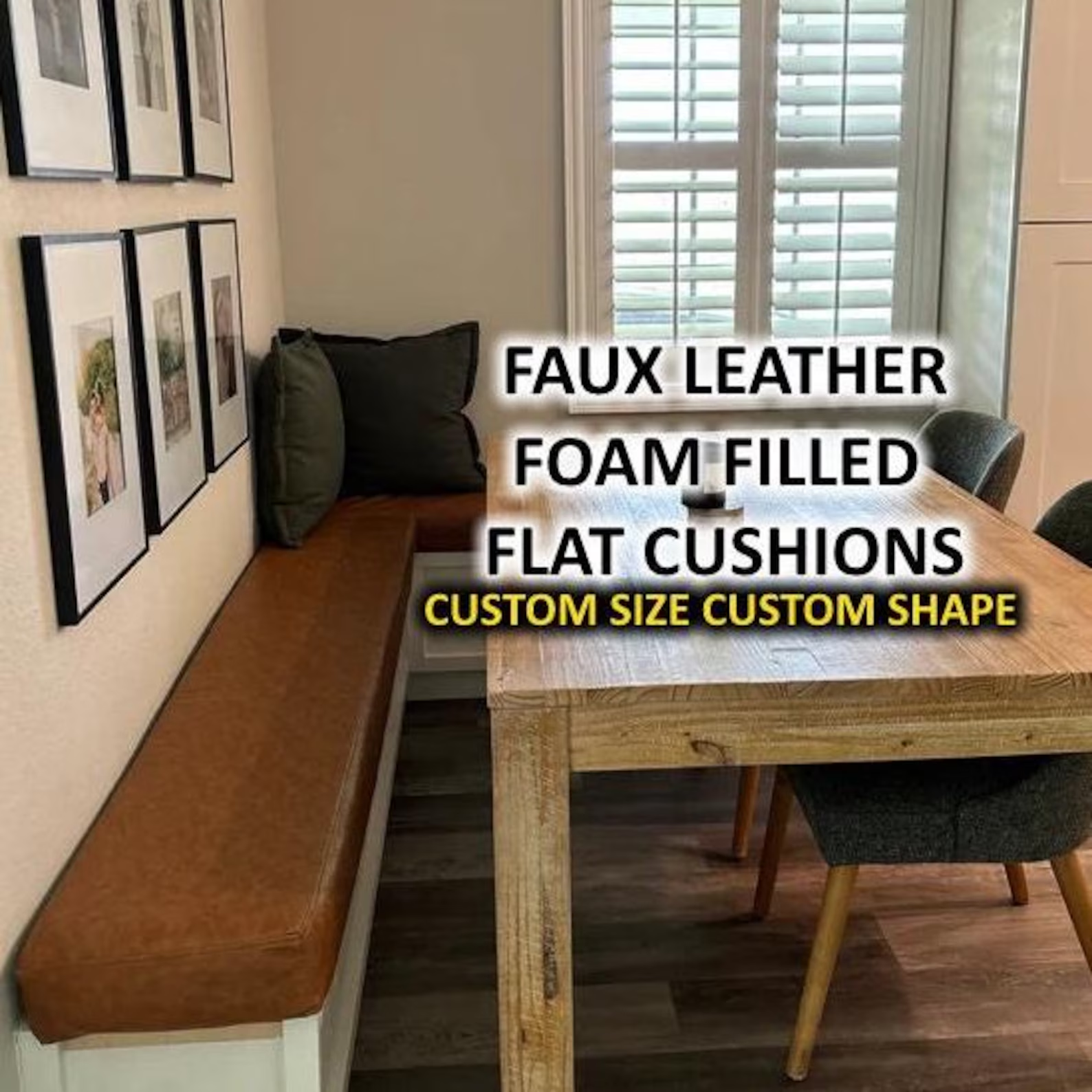Faux Leather Flat Cushions