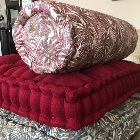 Soft Upholstery Fabric French Style Bolster Pillows