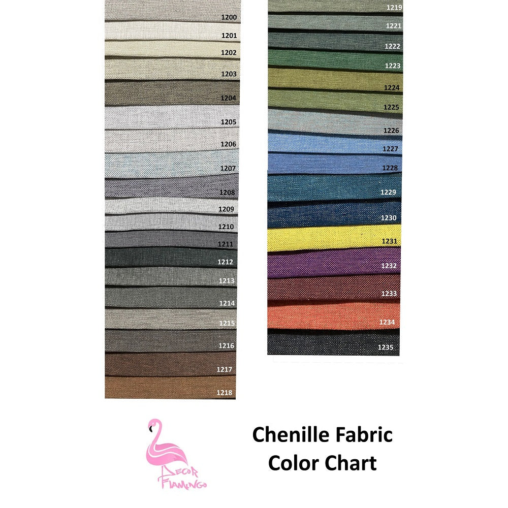 Chenille Fabric French Style Bolster Pillows