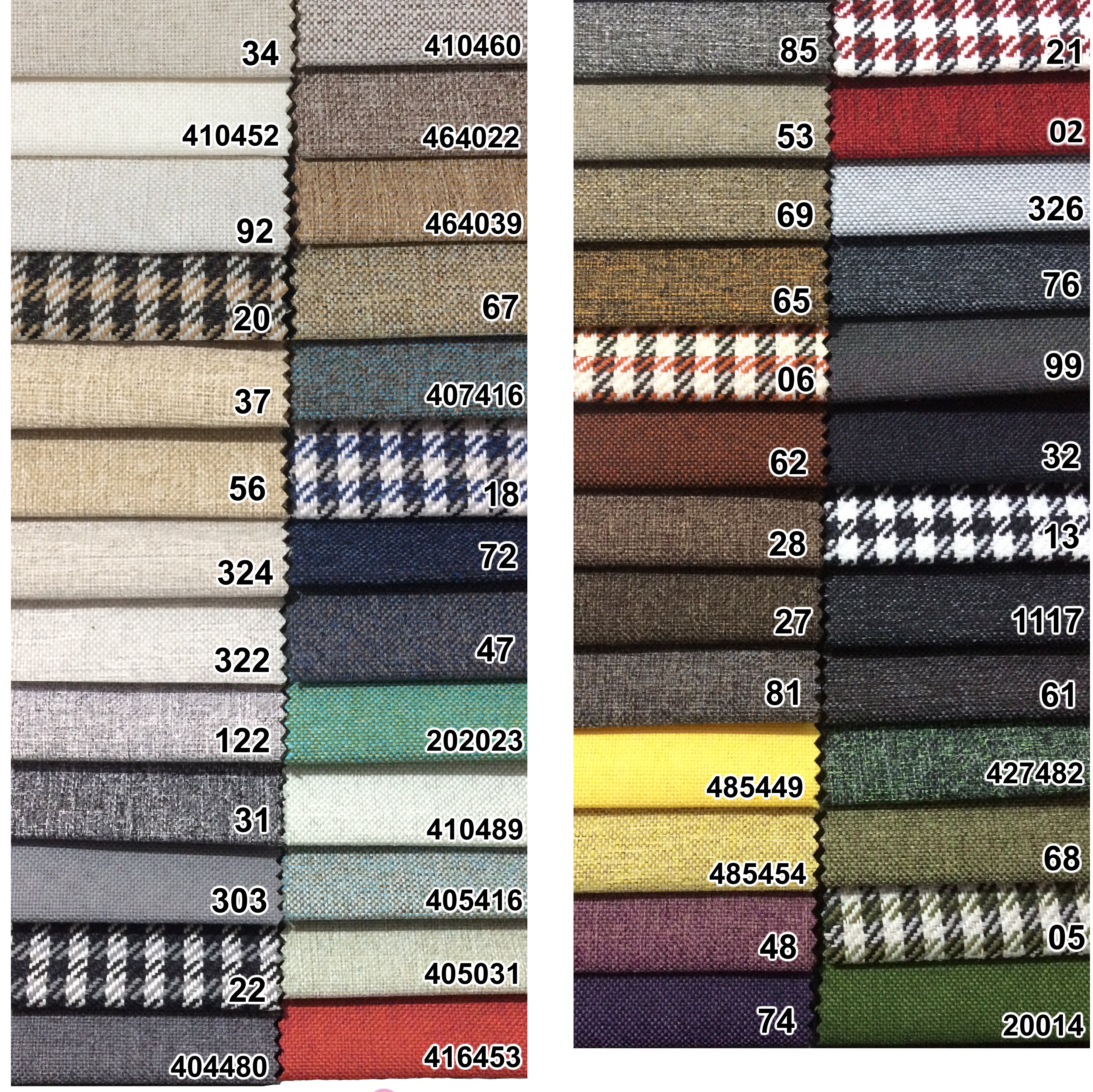 Linen Fabric Swatches