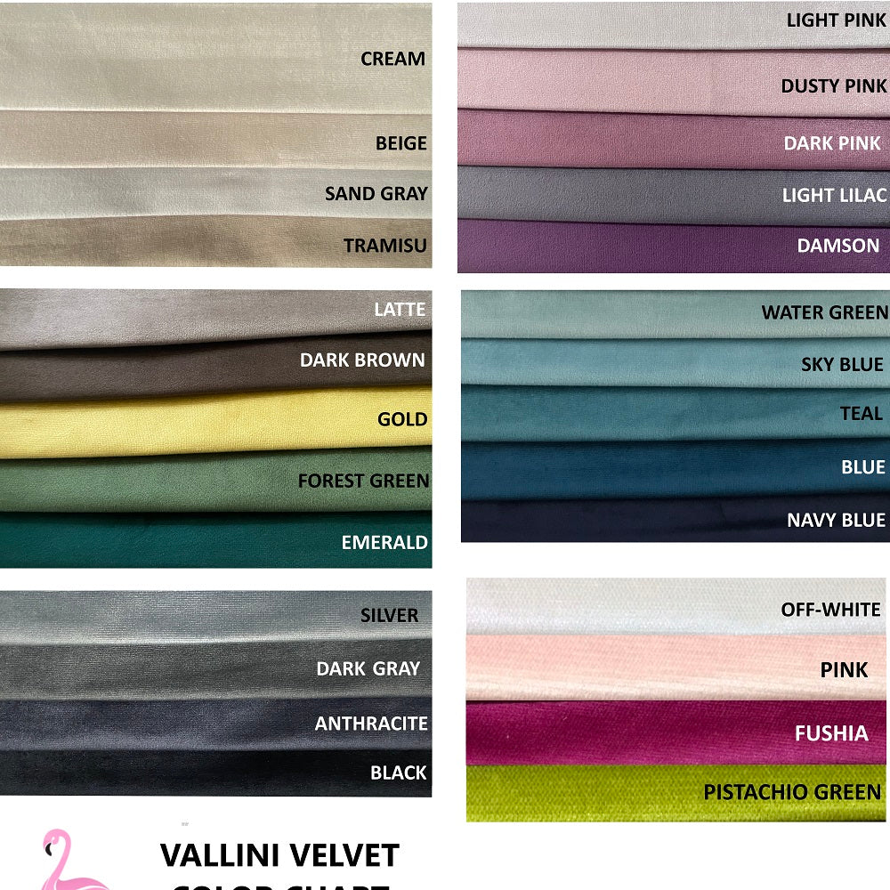 Vallini Velvet Fabric Throw Pillows Covers